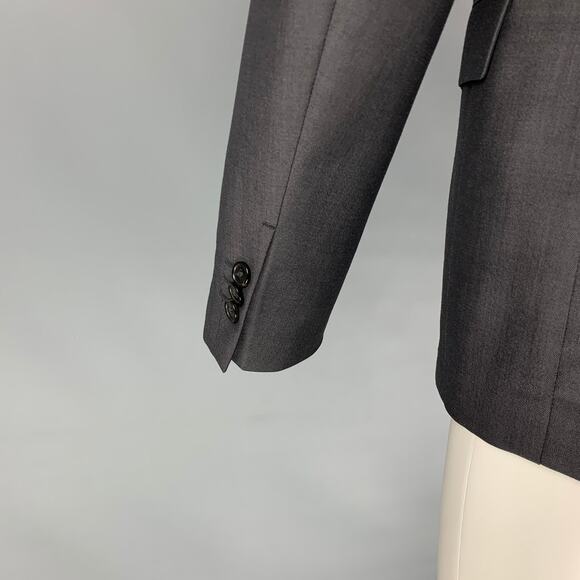 JIL SANDER Size 38 Dark Gray Wool / Mohair Notch Lapel Sport Coat - Picture 5 of 8